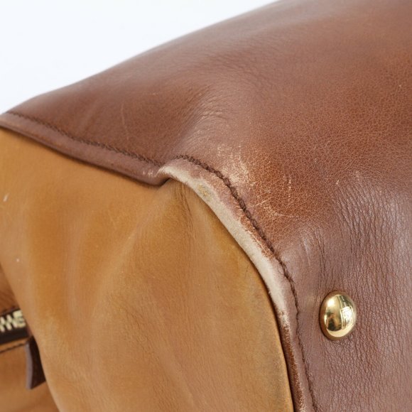 Fendi Chameleon Leather Handbag Tote Genuine Brown Women's - Picture 10 of 15